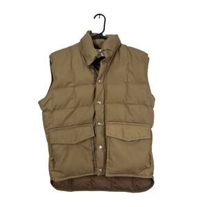 Vtg 70's SKI DADDLE Puffer Quilted Hiking Skiing Vest SZ S Duck Down Blend